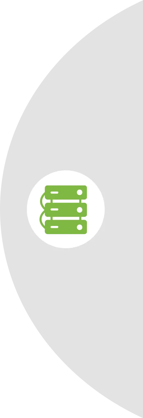 Icons showing servers